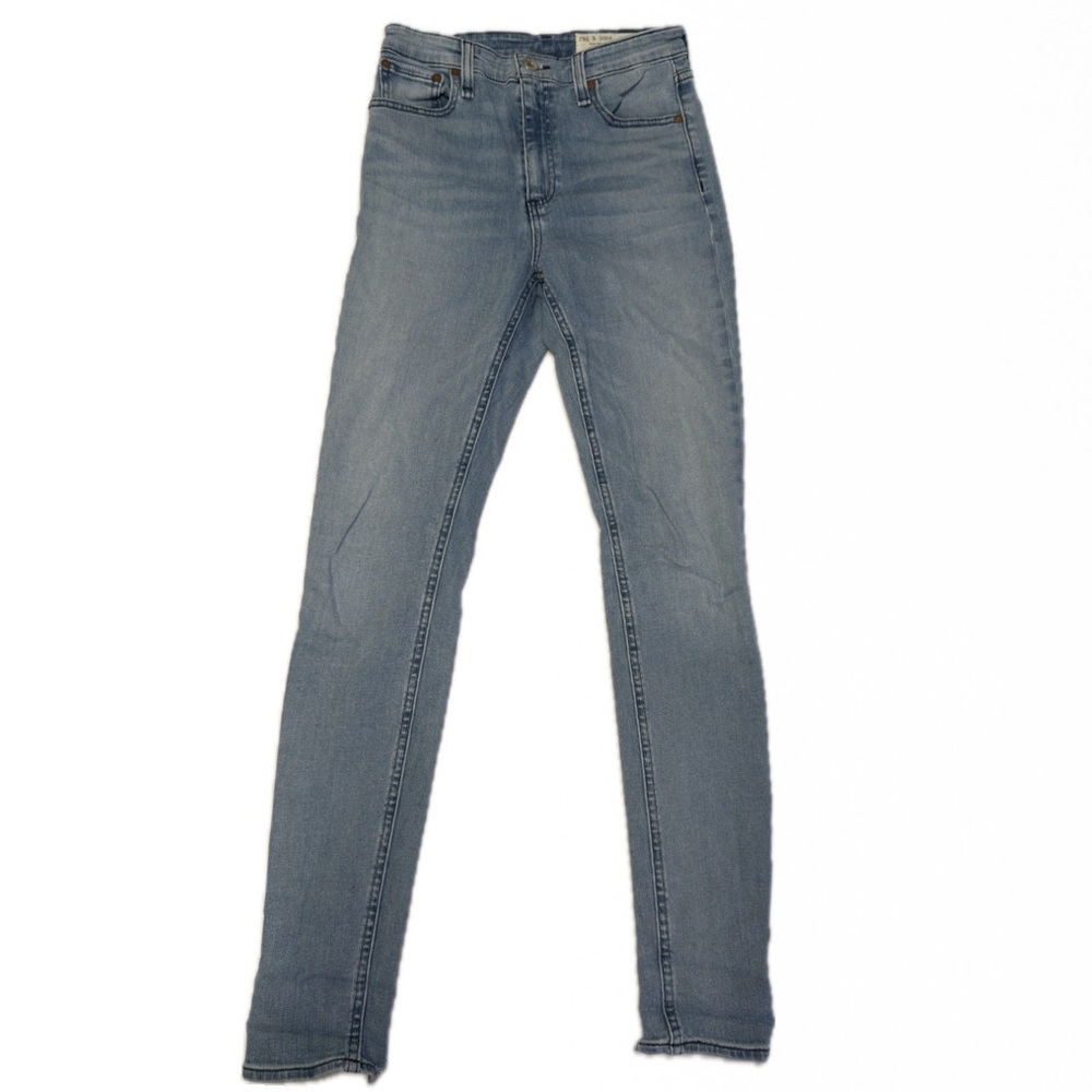 Rag & Bone Blue Nina High Rise Skinny Jeans